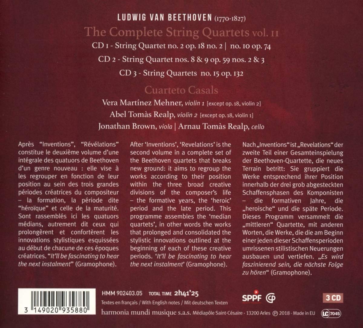 Beethoven: Revelations | Ludwig Van Beethoven, Cuarteto Casals