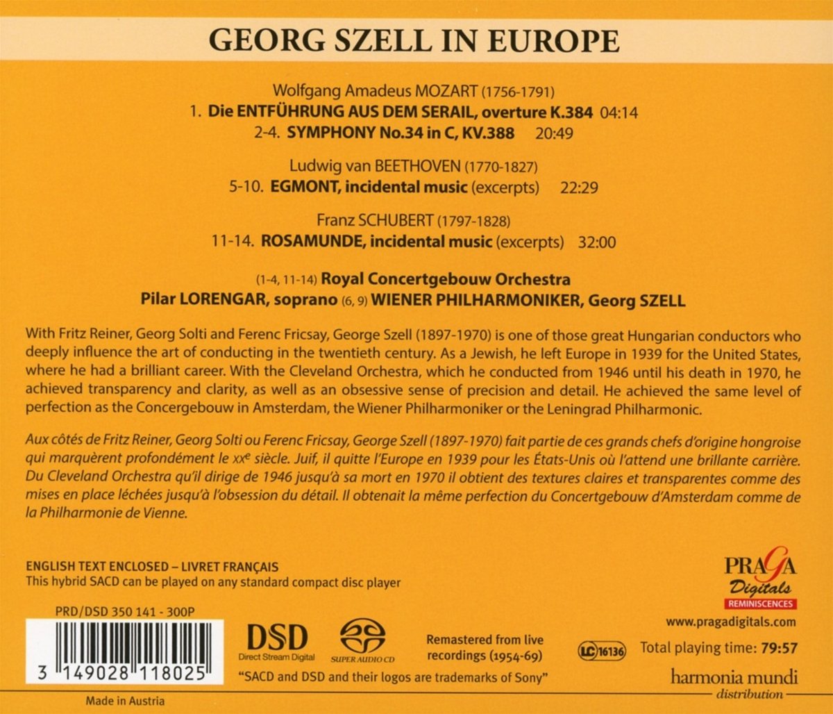 In Europe | George Szell, Wolfgang Amadeus Mozart, Ludwig Van Beethoven