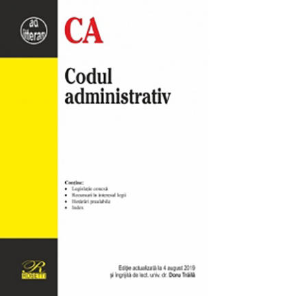Codul administrativ (04.08.2019) | Doru Traila carturesti 2022