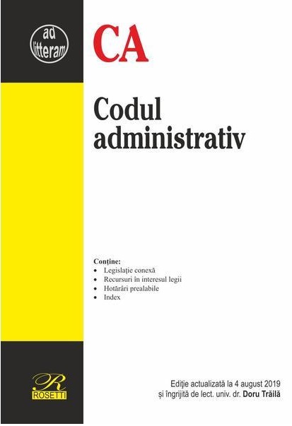 Codul administrativ | Doru Traila administrativ 2022