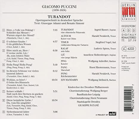 Turandot - Highlights | Giacomo Puccini, Ingrid Bjoner - 1 | YEO