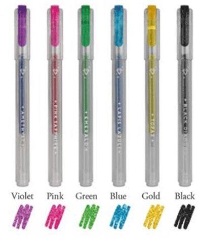 Set 6 pixuri - Glitter Gel Pen | Legami