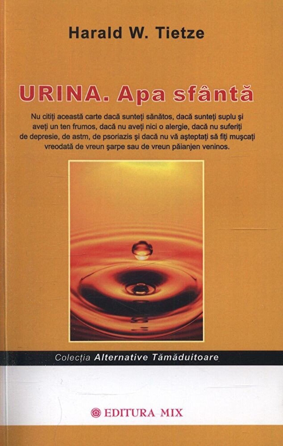 PDF Urina. Apa sfanta | Herald W. Tietze carturesti.ro Carte