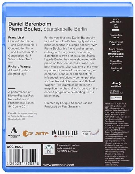 Barenboim: Piano Concertos Blu-ray | Franz Liszt, Pierre Boulez, Daniel Barenboim, Staatskapelle Berlin - 1 | YEO