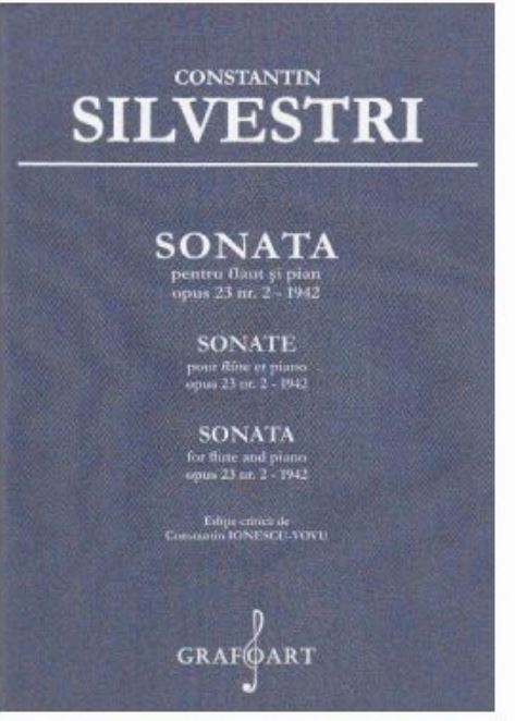 Sonata pentru flaut si pian OP.23 , Nr.2 | Constantin Silvestri carturesti.ro Reviste
