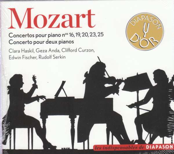 Mozart: Concertos pour Piano No. 16, 19, 20, 23, 25 | Wolfgang Amadeus Mozart, Clara Haskil, Geza Anda, Clifford Curzon, Edwin Fischer, Rudolf Serkin