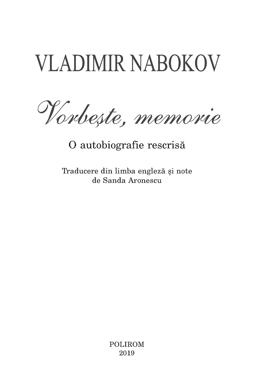 Vorbeste, memorie | Vladimir Nabokov - 1 | YEO