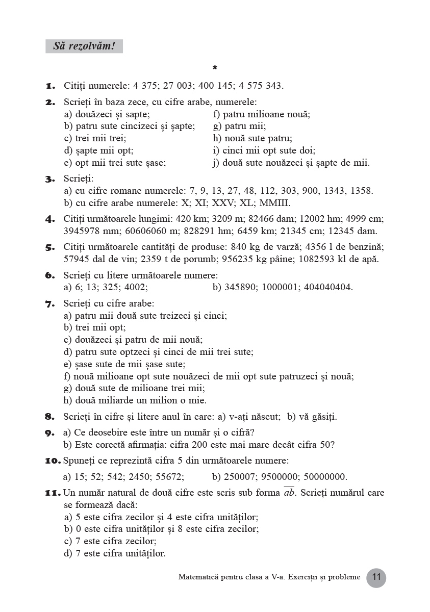 Matematica. Exercitii si probleme pentru clasa a V-a | Nicolae Sanda, Monica Berende, Nastasia Chiciudean - 8 | YEO