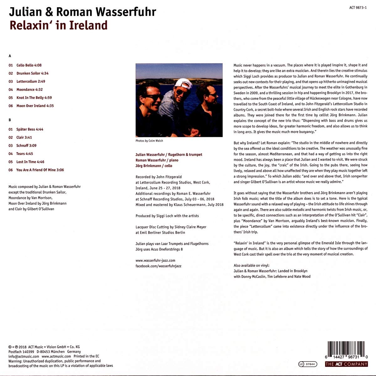 Relaxin\' in Ireland - Vinyl | Julian Wasserfuh, Roman Wasserfuhr