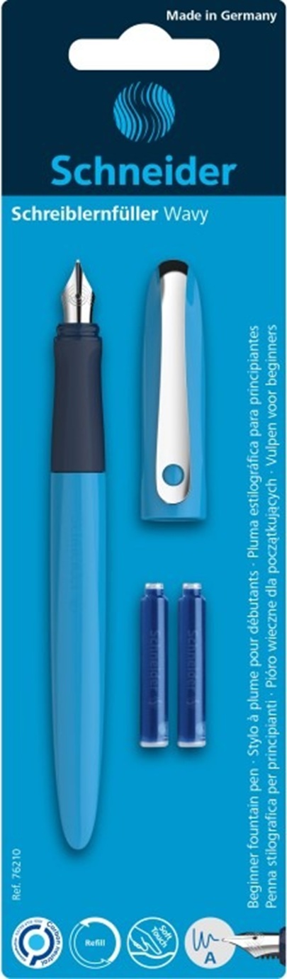 Stilou - Schneider Wavy - Albastru + 2 rezerve | Schneider - 3 | YEO