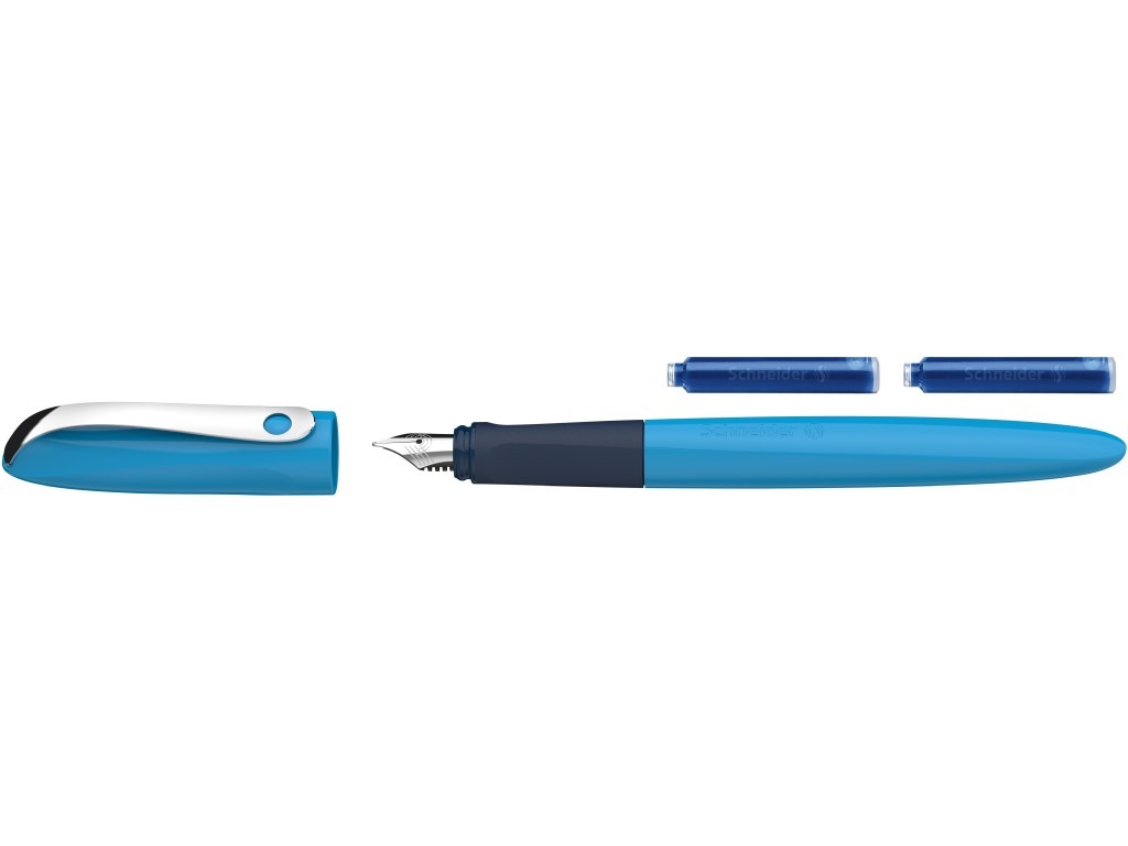 Stilou - Schneider Wavy - Albastru + 2 rezerve | Schneider - 1 | YEO