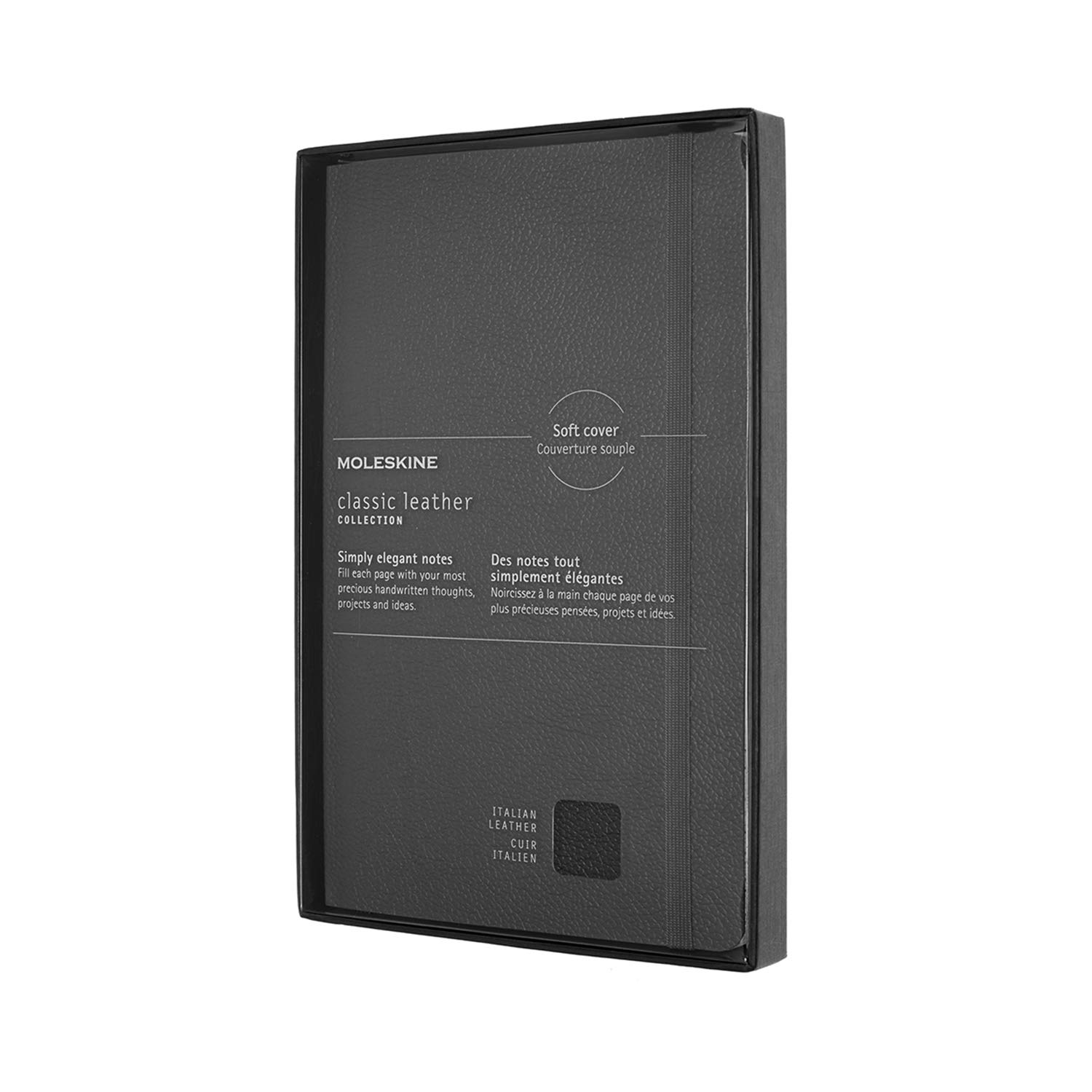 Carnet - Moleskine - Classic Italian Leather - Soft Cover, Large, Ruled - Black | Moleskine