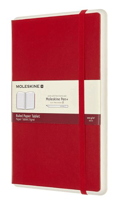 Carnet - Smart Paper Tablet - Large, Hard Cover, Ruled - Red | Moleskine