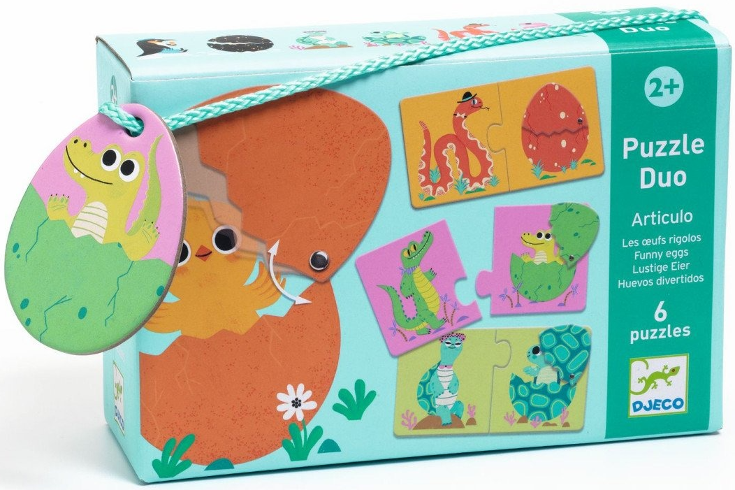 Puzzle Duo - Puiul din ou, 12 piese | Djeco - 3