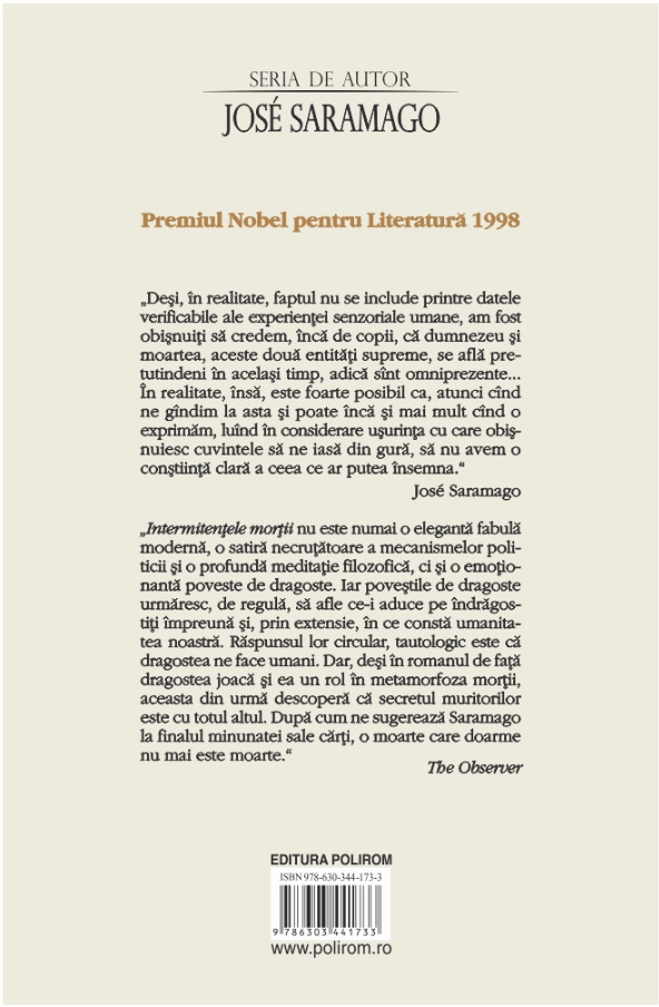 Intermitentele mortii | Jose Saramago