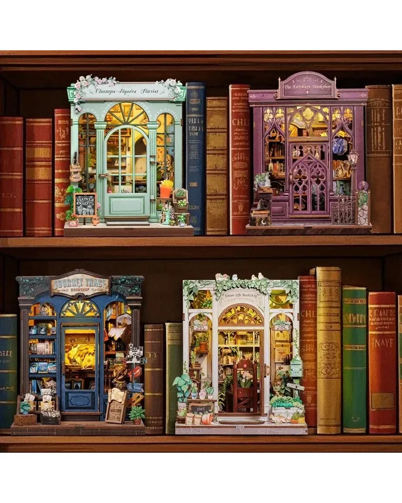 Book Nook. Puzzle 3D - Cotor de carte - Green Life Bookshop | Robotime - 5