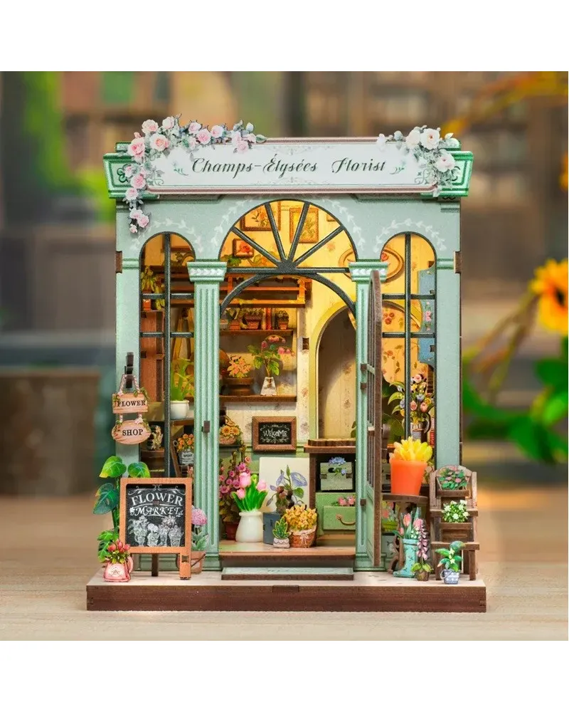 Book Nook. Puzzle 3D, 199 piese - DIY Champs-Elysees Florist | Robotime - 2