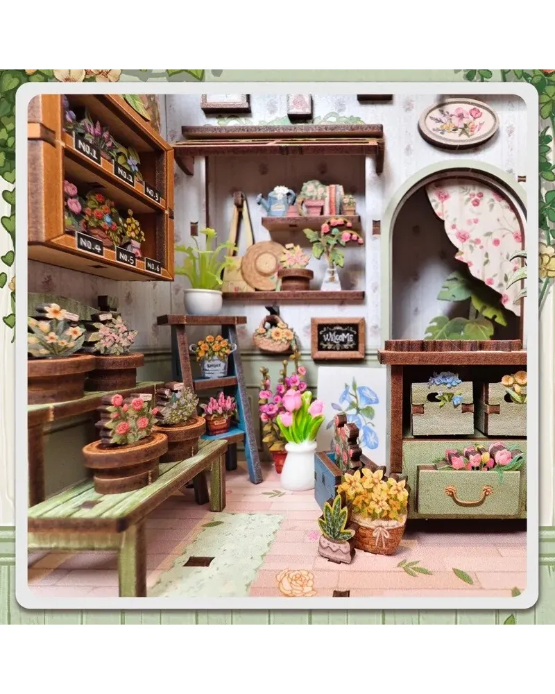 Book Nook. Puzzle 3D, 199 piese - DIY Champs-Elysees Florist | Robotime - 4