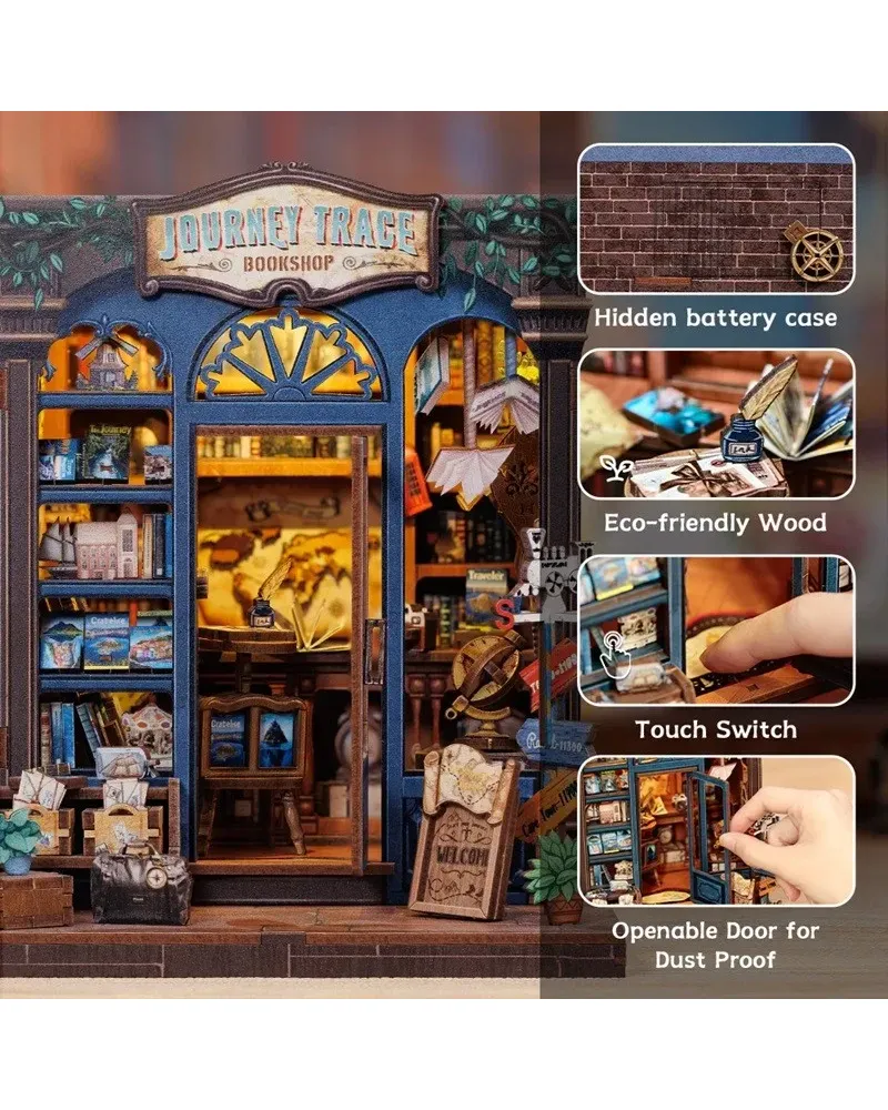 Book Nook. Puzzle 3D - Journey Trace Bookshop | Robotime - 2