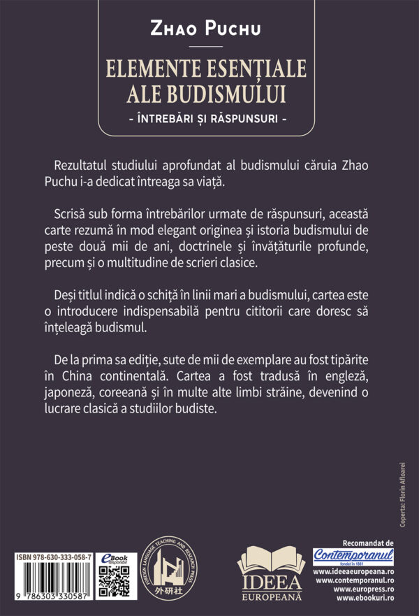 Elemente esentiale ale budismului | Zhao Puchu