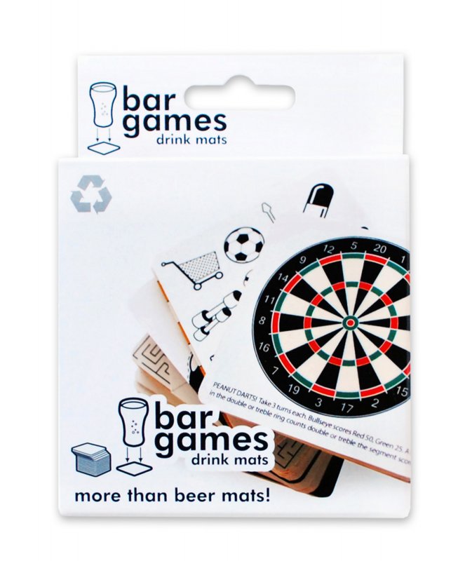 Suporturi pentru pahar cu jocuri de baut - Bar Games Beer Mats (set 30) | Suck Uk - 1 | YEO