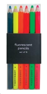 Set 6 creioane colorate fosforescente | Letterbox