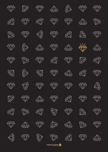 Carnet - Diamants Noir | Letterbox
