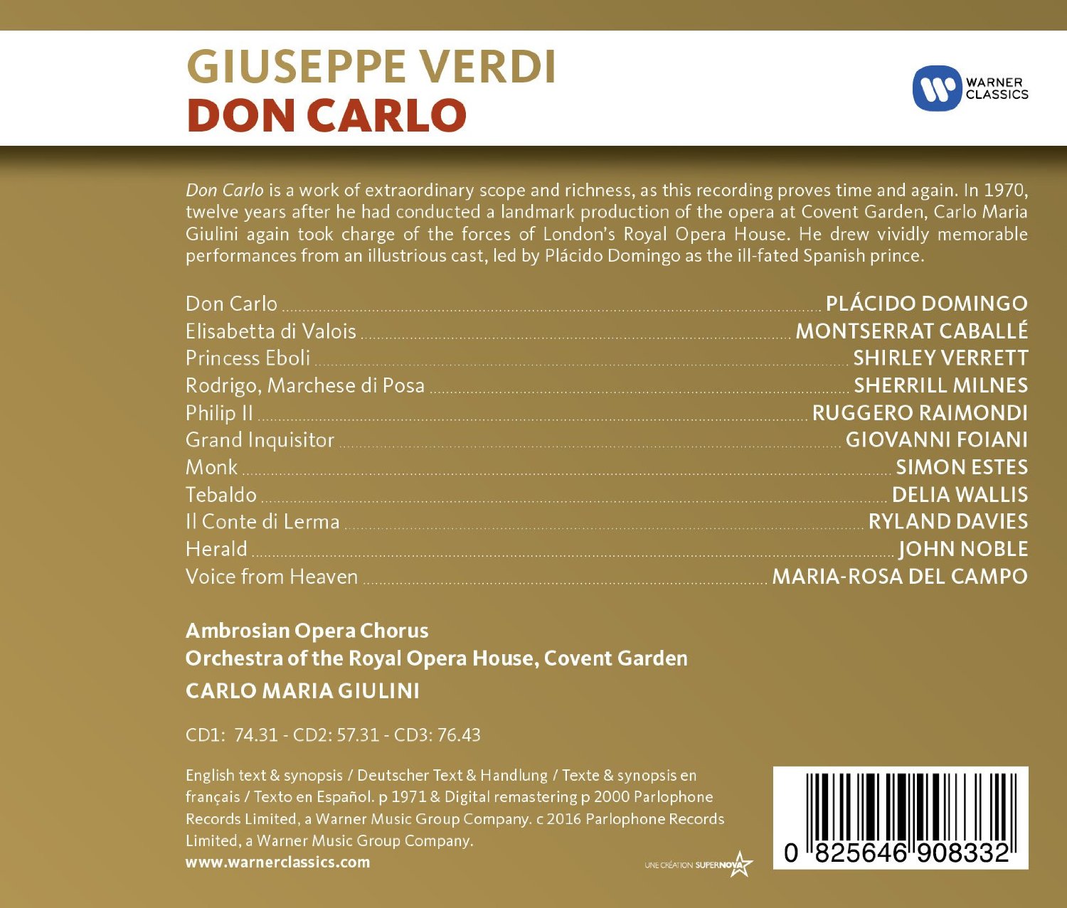 Verdi: Don Carlo | Giuseppe Verdi, Carlo Maria Giulini - 1 | YEO