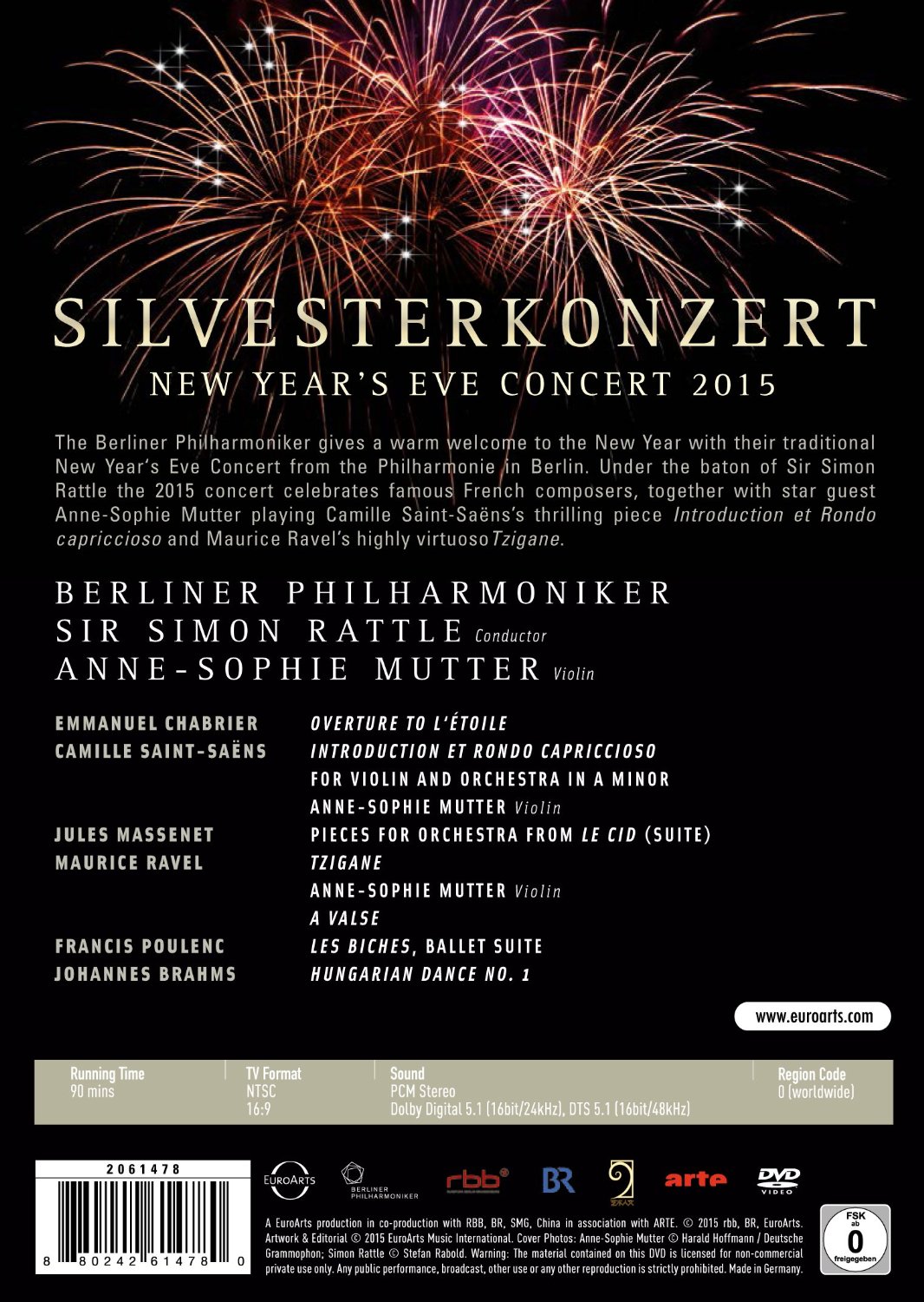 Silvesterkonzert - New Year\'s Eve Concert 2015 | Anne-Sophie Mutter, Simon Rattle, Berliner Philharmoniker - 1 | YEO