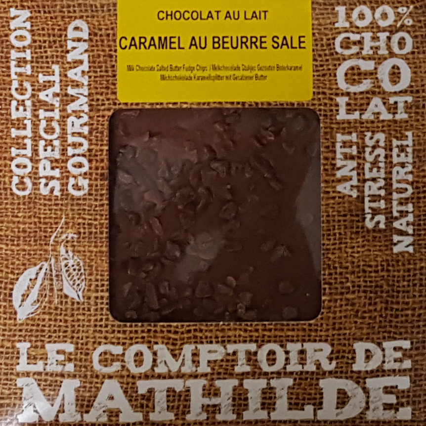 Tableta de ciocolata cu lapte si caramel sarat | Comptoir de Mathilde