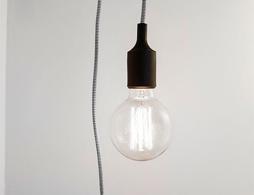 Cablu pentru lampa - Braided Pendant Light Black/White | Kikkerland