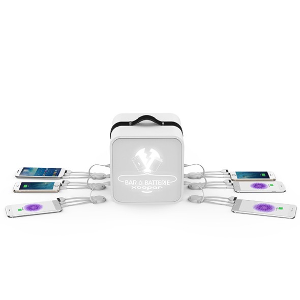  Incarcator portabil cu 12 porturi USB - Octopus White | Xoopar 