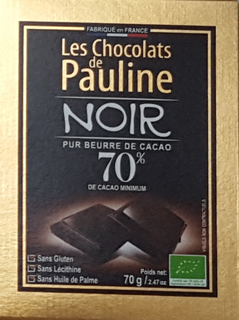 Ciocolata neagra 70% - Les Chocolats de Pauline | Les Chocolats de Pauline