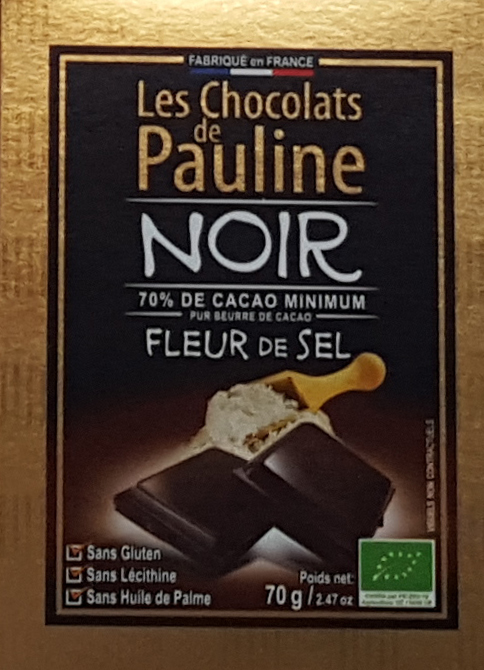 Ciocolata neagra cu sare de mare - Les Chocolats de Pauline | Les Chocolats de Pauline