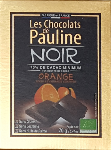 Ciocolata neagra cu portocala - Les Chocolats de Pauline Les Chocolats de Pauline