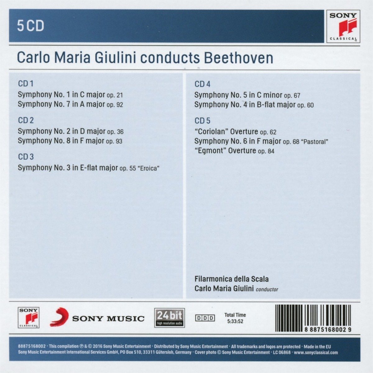 Carlo Maria Giulini Conducts Beethoven | Carlo Maria Giulini - 1 | YEO