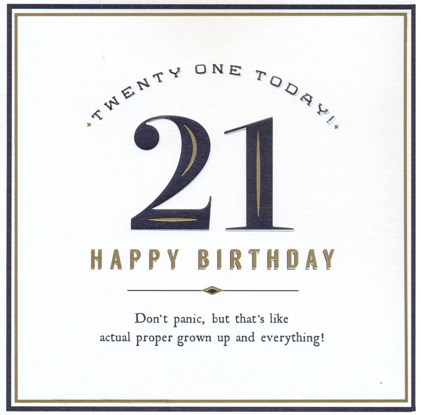 Felicitare - Happy Birthday Twenty One Today | Pigment Productions