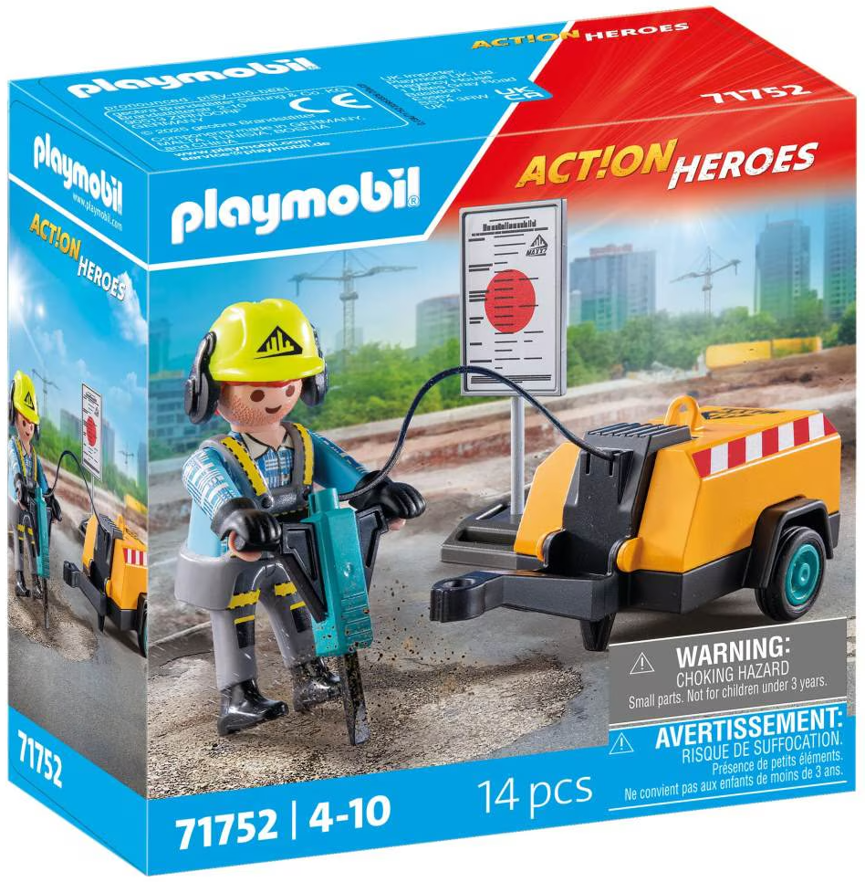 Set de joaca - Muncitor cu ciocan demolator | Playmobil - imagine 4
