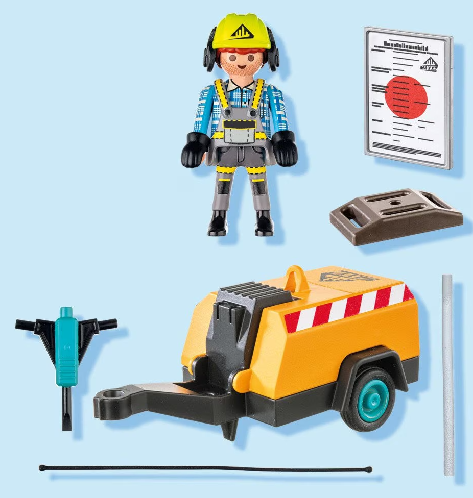 Set de joaca - Muncitor cu ciocan demolator | Playmobil - imagine 2