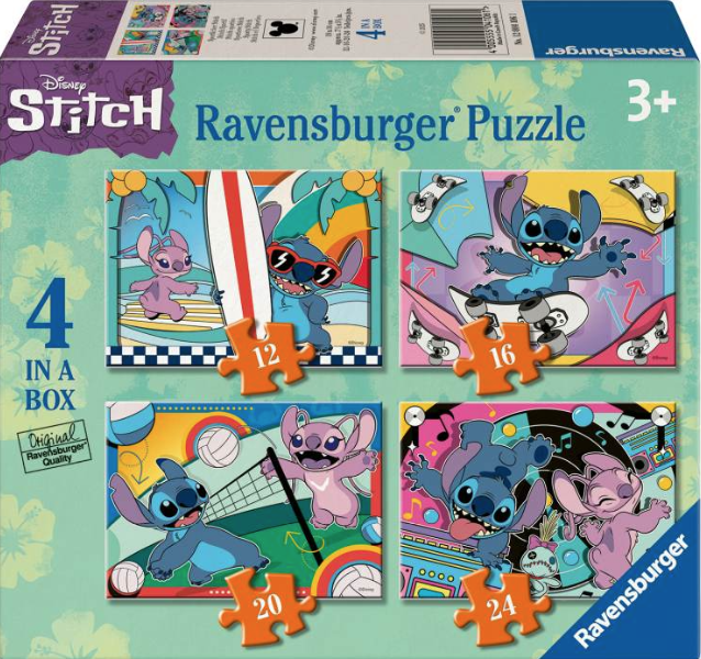 Puzzle - Disney Stitch 4 in 1, 72 piese | Ravensburger - 4
