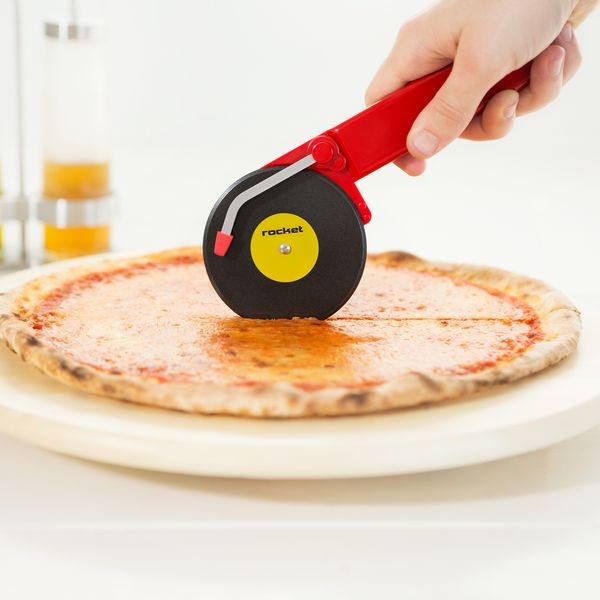 Pizza Cutter - Top Spin Red | Rocket Design