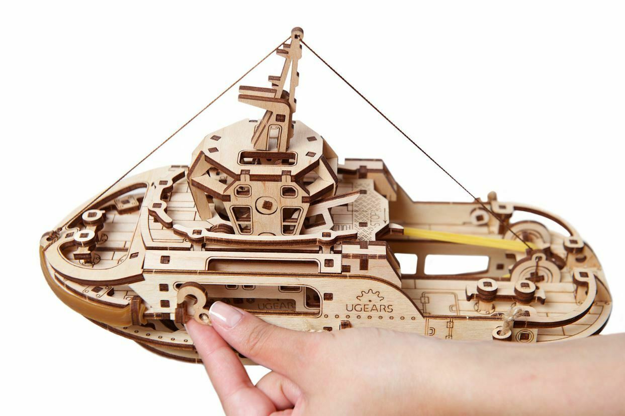 Puzzle 3D - Remorcher - Model Tugboat | Ugears - 1