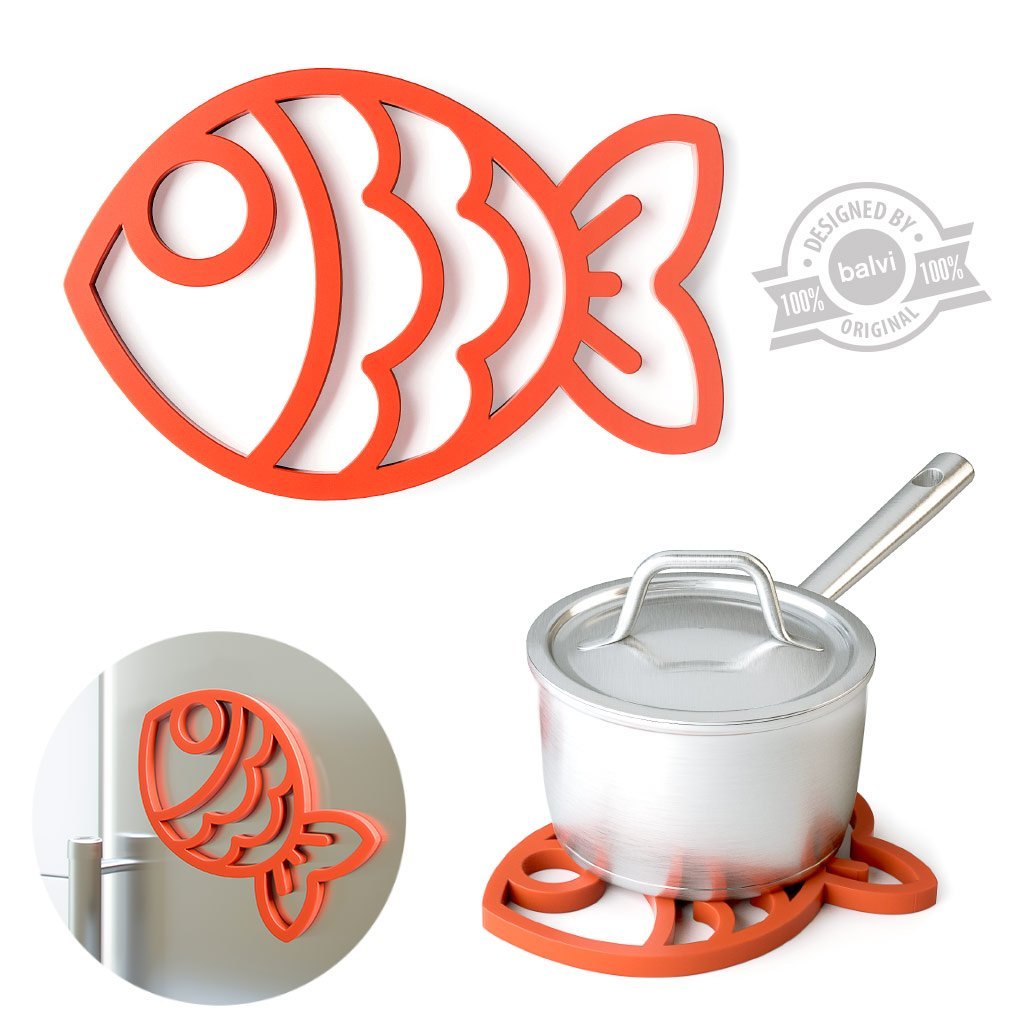 Suport termorezistent - Trivet Fish Red | Balvi