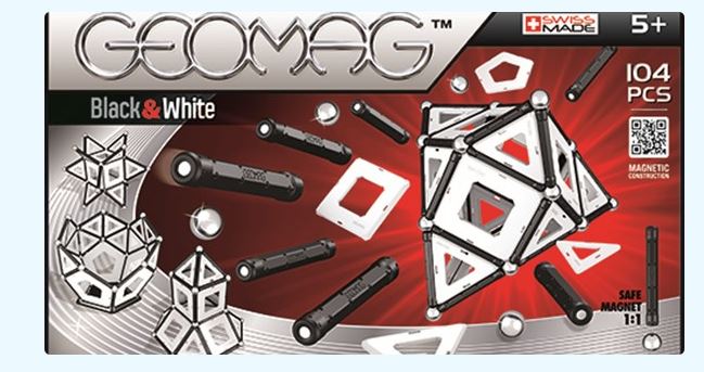 Joc Geomag - Panels black & white - 104 piese | Geomag