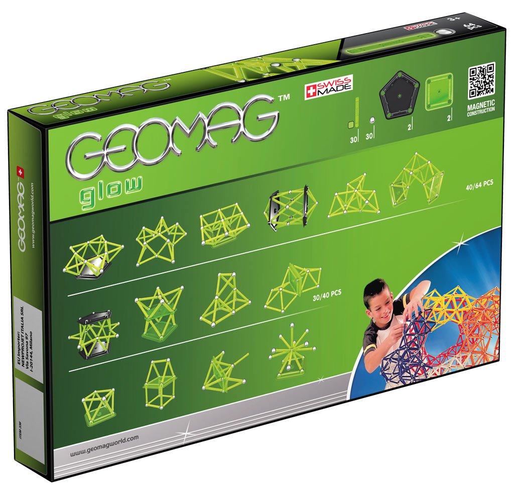 Joc 64 piese - Glow Magnetic Construction | Geomag - 8