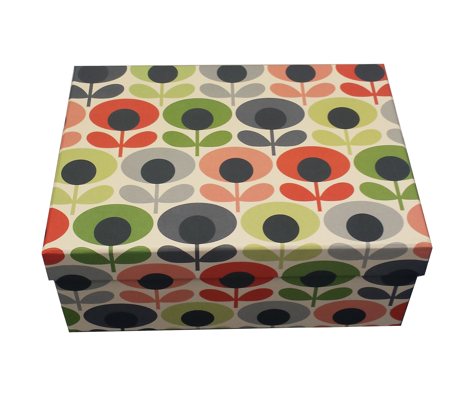 Cutie pentru cadou - Orla Kiely Multi Flower Oval - Mare | Penny Kennedy