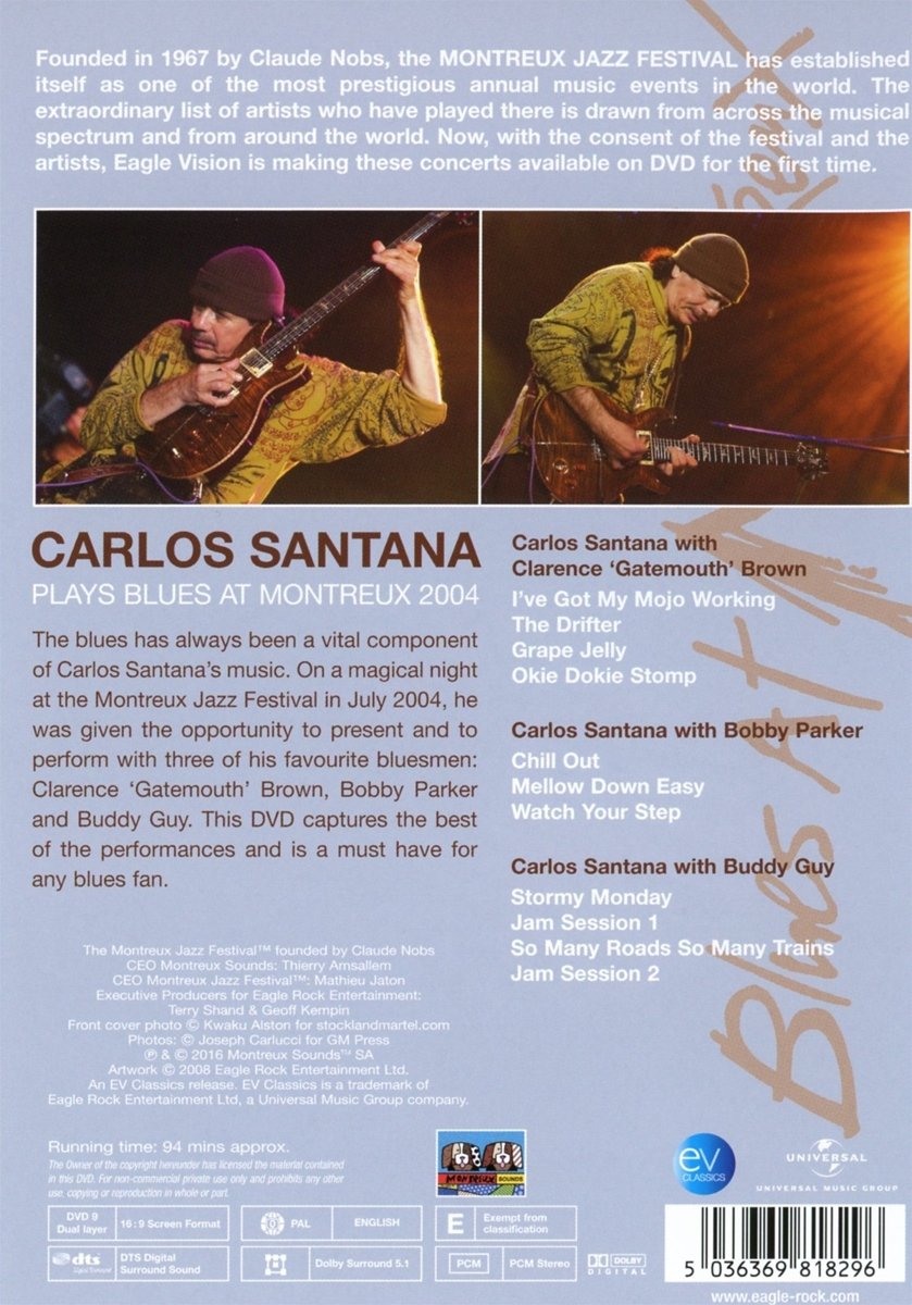 Plays Blues at Montreux 2004 (DVD) | Carlos Santana - 1 | YEO