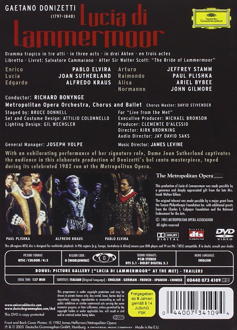Lucia Di Lammermoor (DVD) | Donizetti