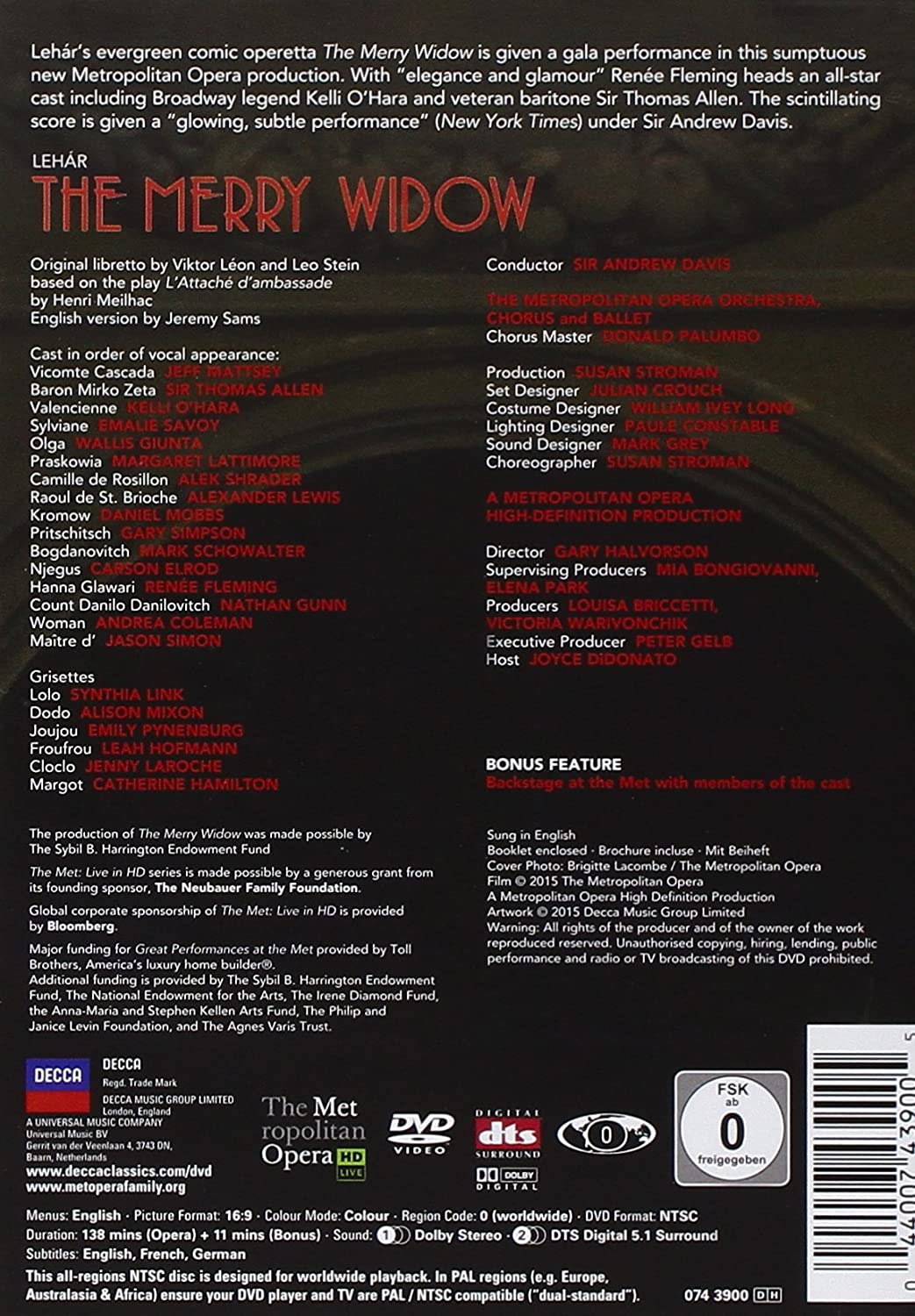 The Merry Widow: The Metropolitan Opera | Various Artists, Renee Fleming, Franz Lehar