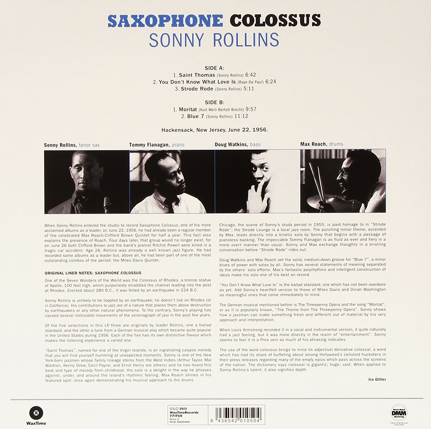 Saxophone Colossus - Vinyl | Sonny Rollins - 1 | YEO